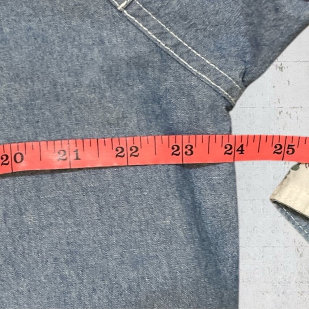 VTG Pao Originals Floral Chambray Patchwork Zip Jacket Size M Cottagecore - Picture 10 of 11
